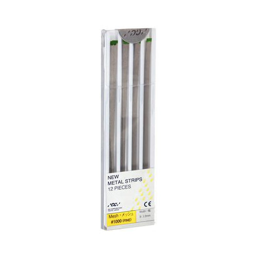 GC 000265 Metal Strips #1000-B 3.3mm Width Fine Grit Yellow 12/Pk GC 000265 Metal Strips #1000-B 3.3mm Width Fine Grit Yellow 12/Pk